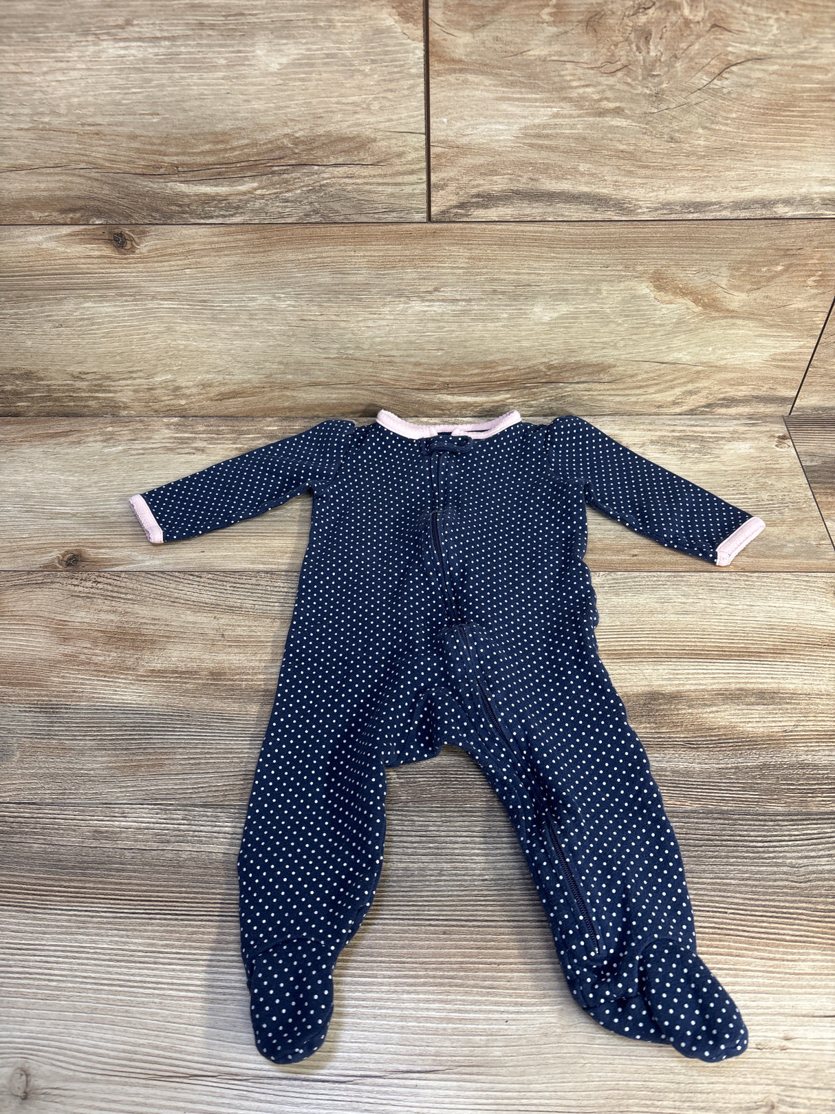 Simple Joys Polka Dot Sleeper Navy sz 3-6m