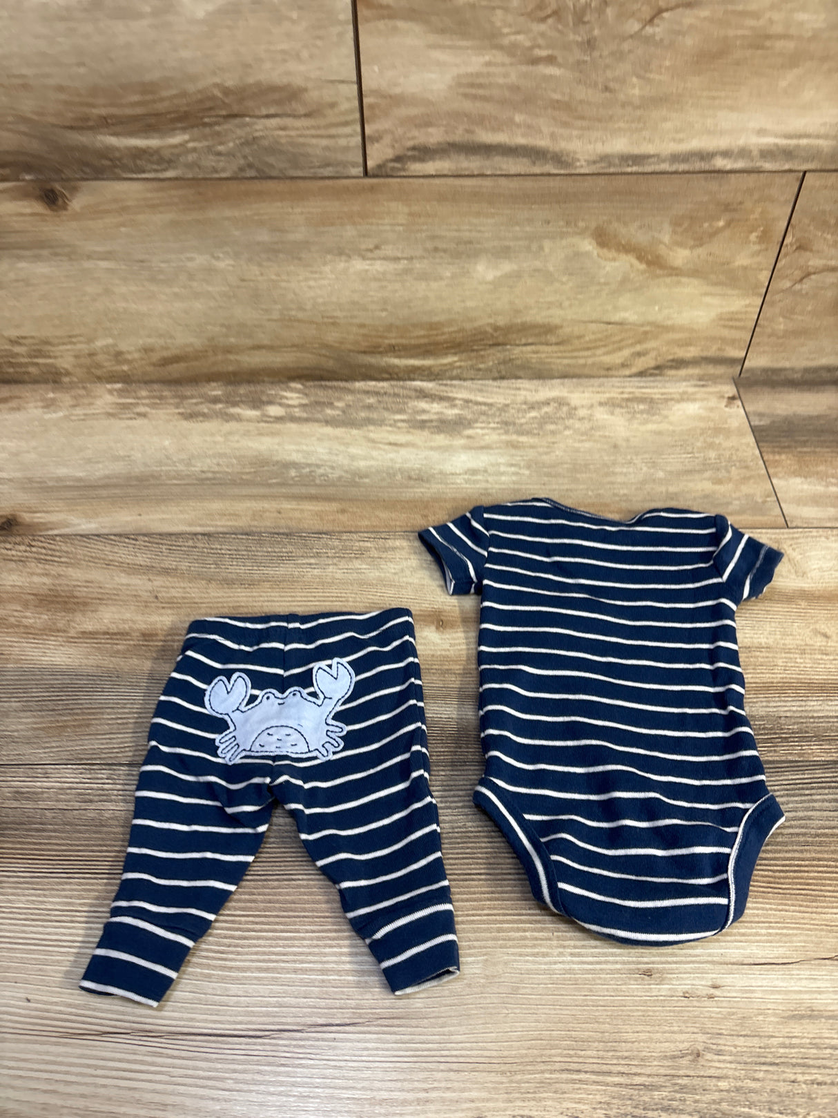 Carter's 2pc Striped Bodysuit & Pants Set Blue sz Newborn