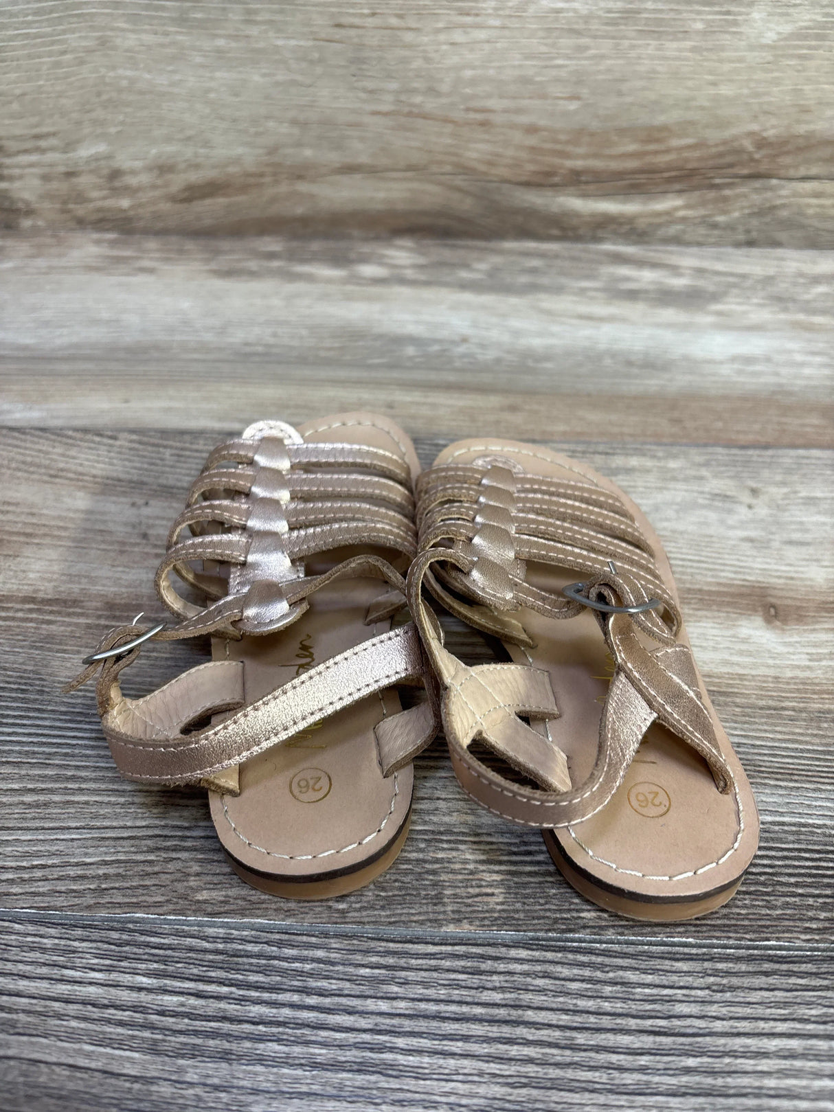 Mini Boden Gladiator Sandals Gold sz 9c