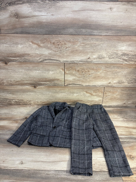 Lolanta Kids Plaid Suit Blazer & Pants Grey sz 3-4T - Me n Mommy To Be