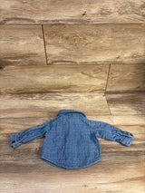 Cat & Jack Button Up Shirt Blue sz Newborn