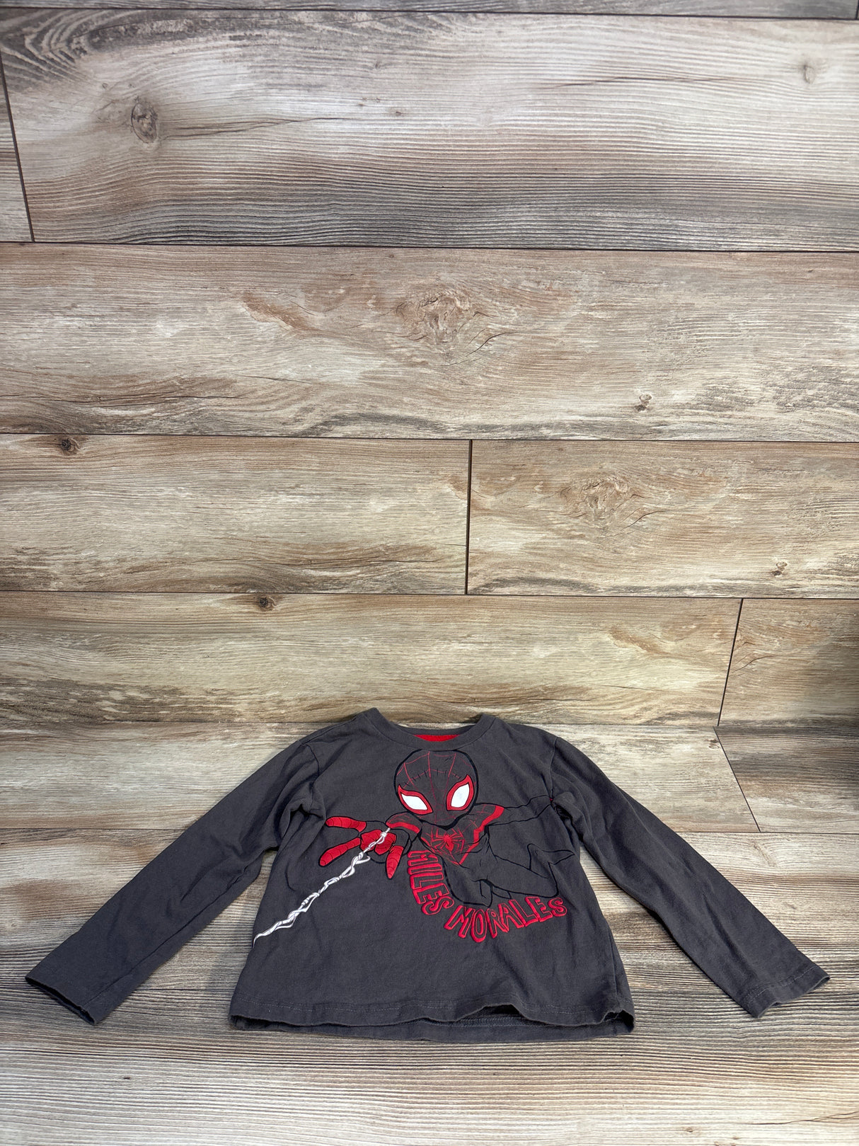 Marvel Long Sleeve Spider-Man Shirt Grey sz 5T