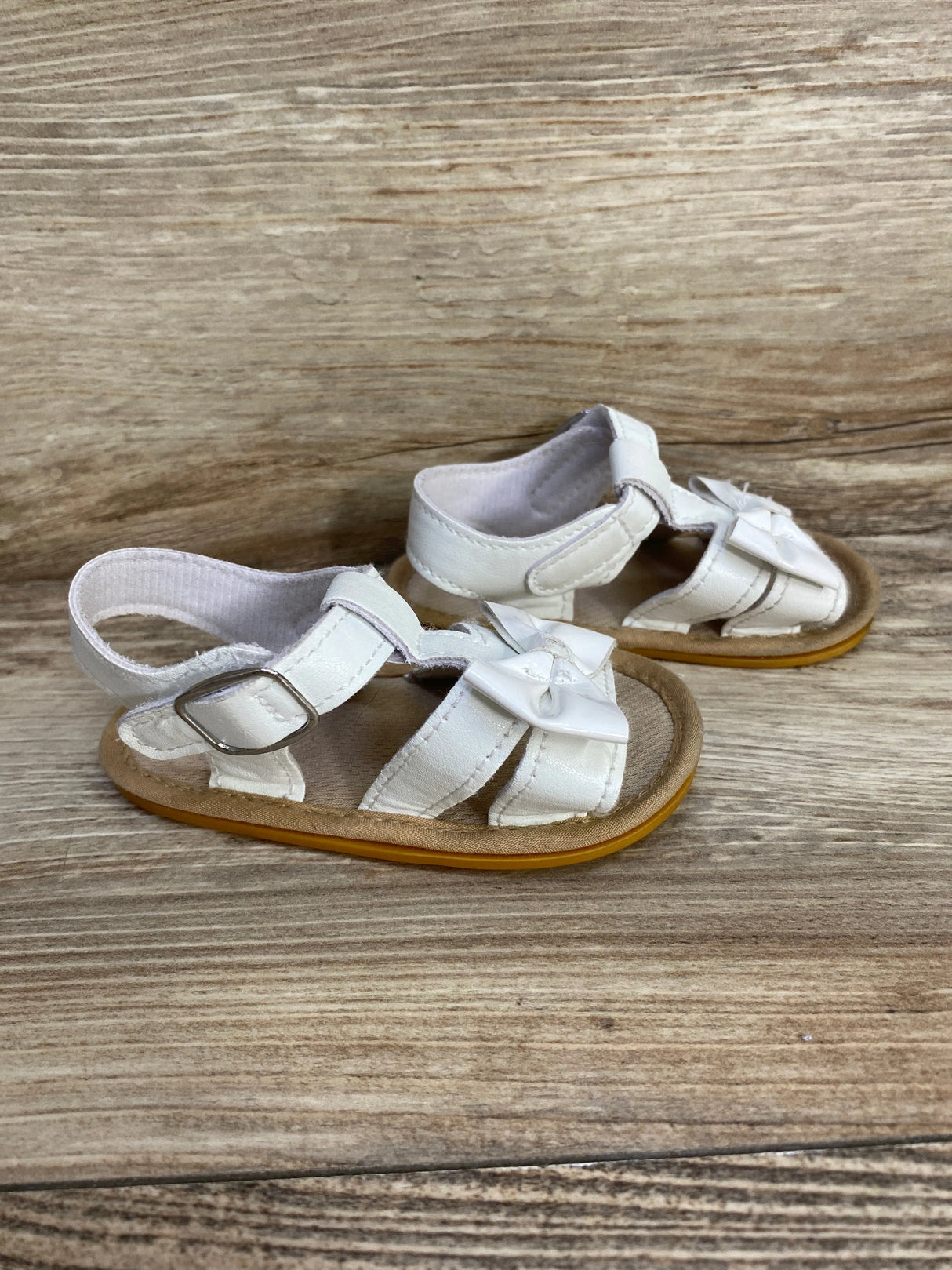 White Bow Sandals sz 2c