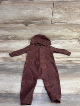 Carter's Bear Hooded Coverall Brown sz 6m