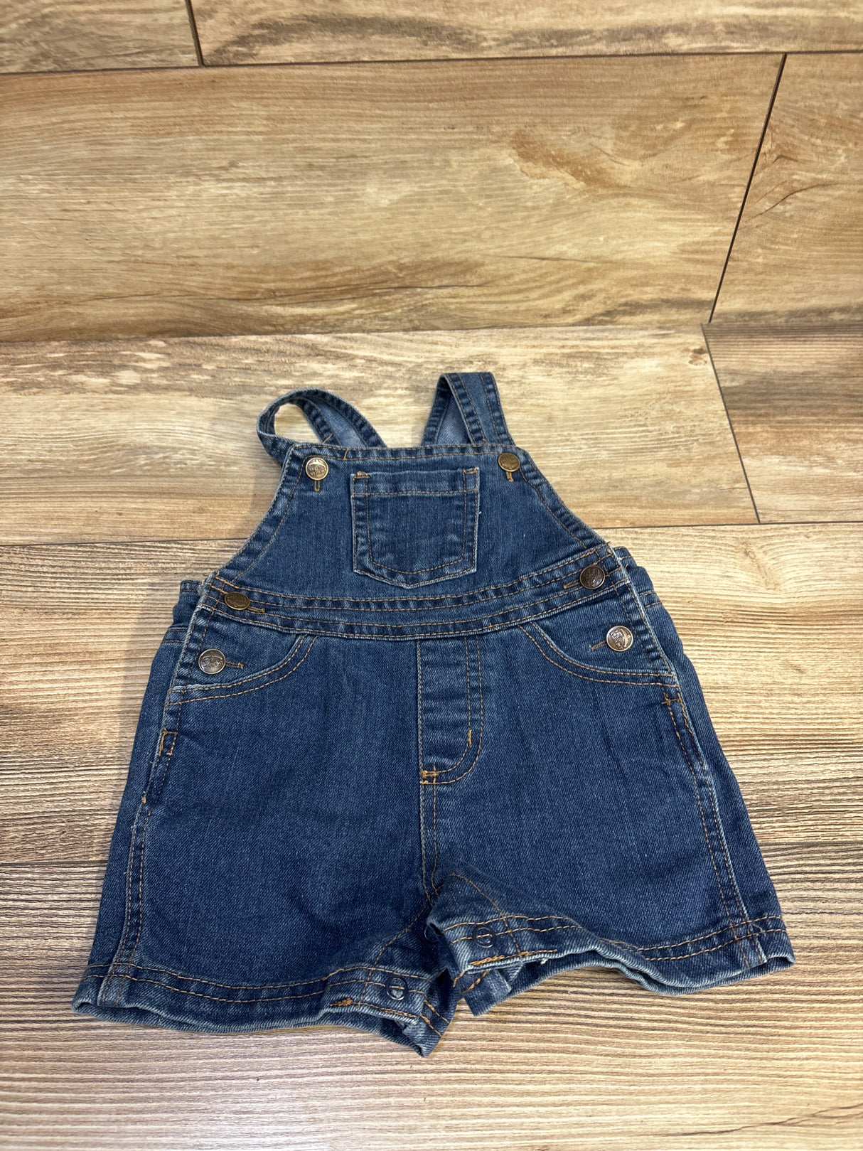 American Hawk Denim Shortalls Blue sz 6-9m