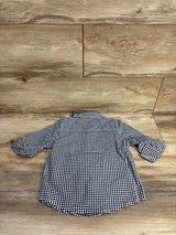 NEW OshKosh Button Up Gingham Shirt Blue sz 2T