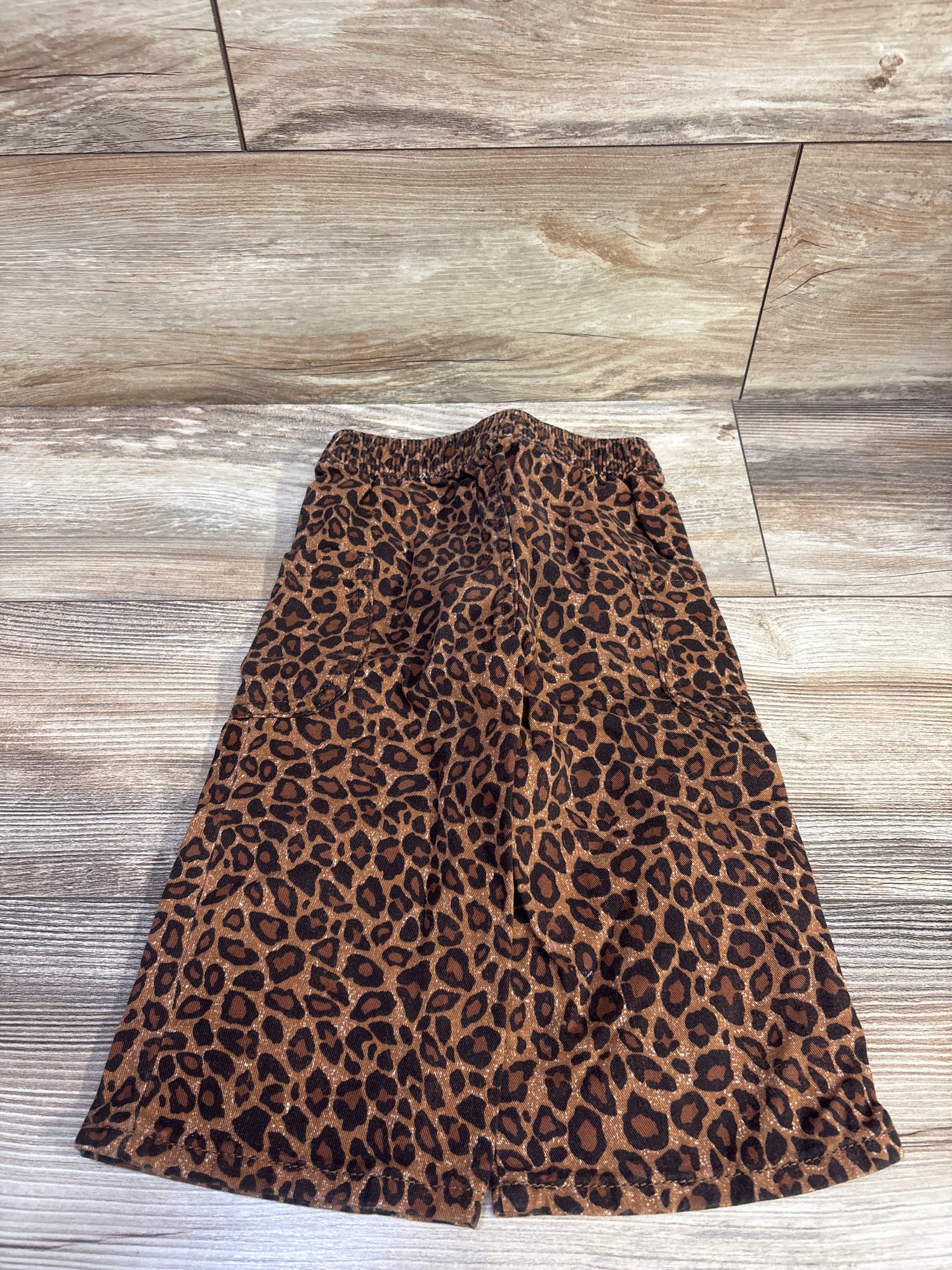 Old Navy Leopard Print Wide Leg Pants Brown sz 18-24m