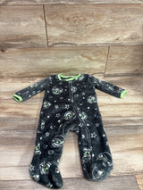 Star Wars Baby Yoda Plush Footed Coverall Grey sz 6-9m