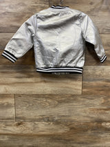Pleather Balmer Jacket Silver sz 12-18m