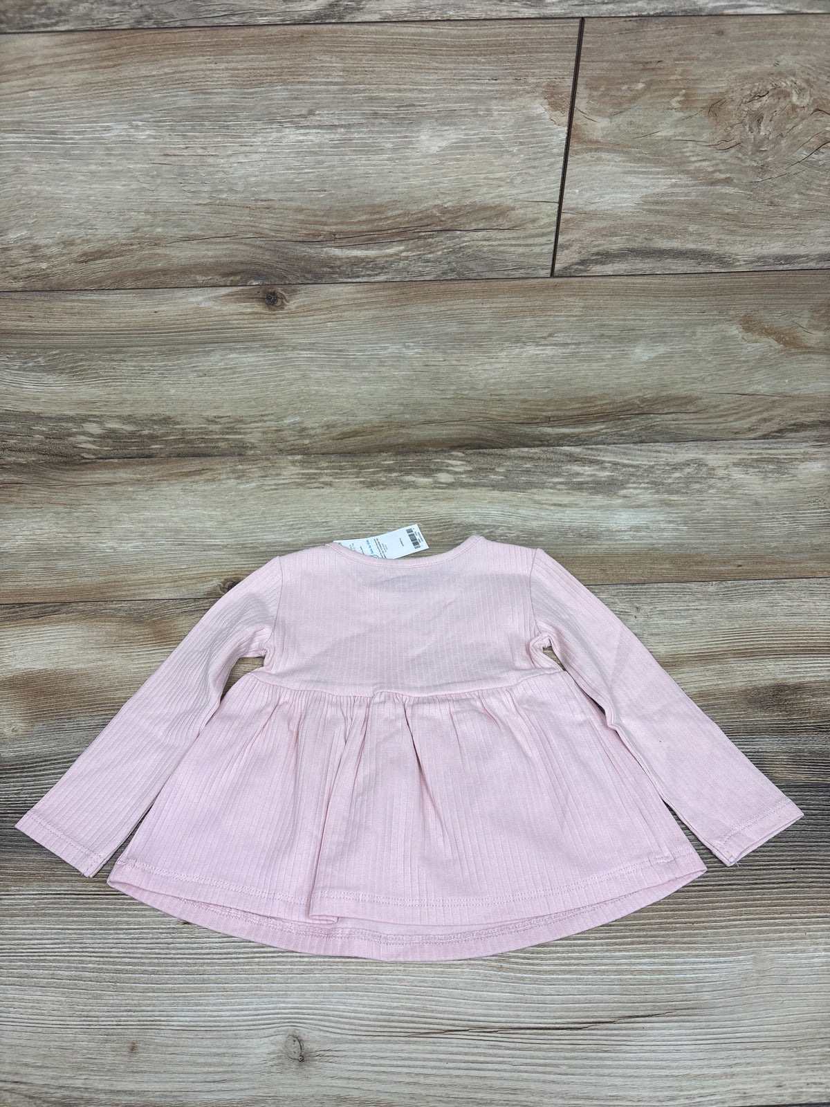 NEW Carter's Ribbed Long Sleeve Peplum Top Pink sz 18m