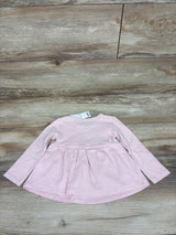 NEW Carter's Ribbed Long Sleeve Peplum Top Pink sz 18m