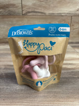 NEW Dr. Brown's Happy Paci 3pk Silicone Pacifiers Pink 0-6m