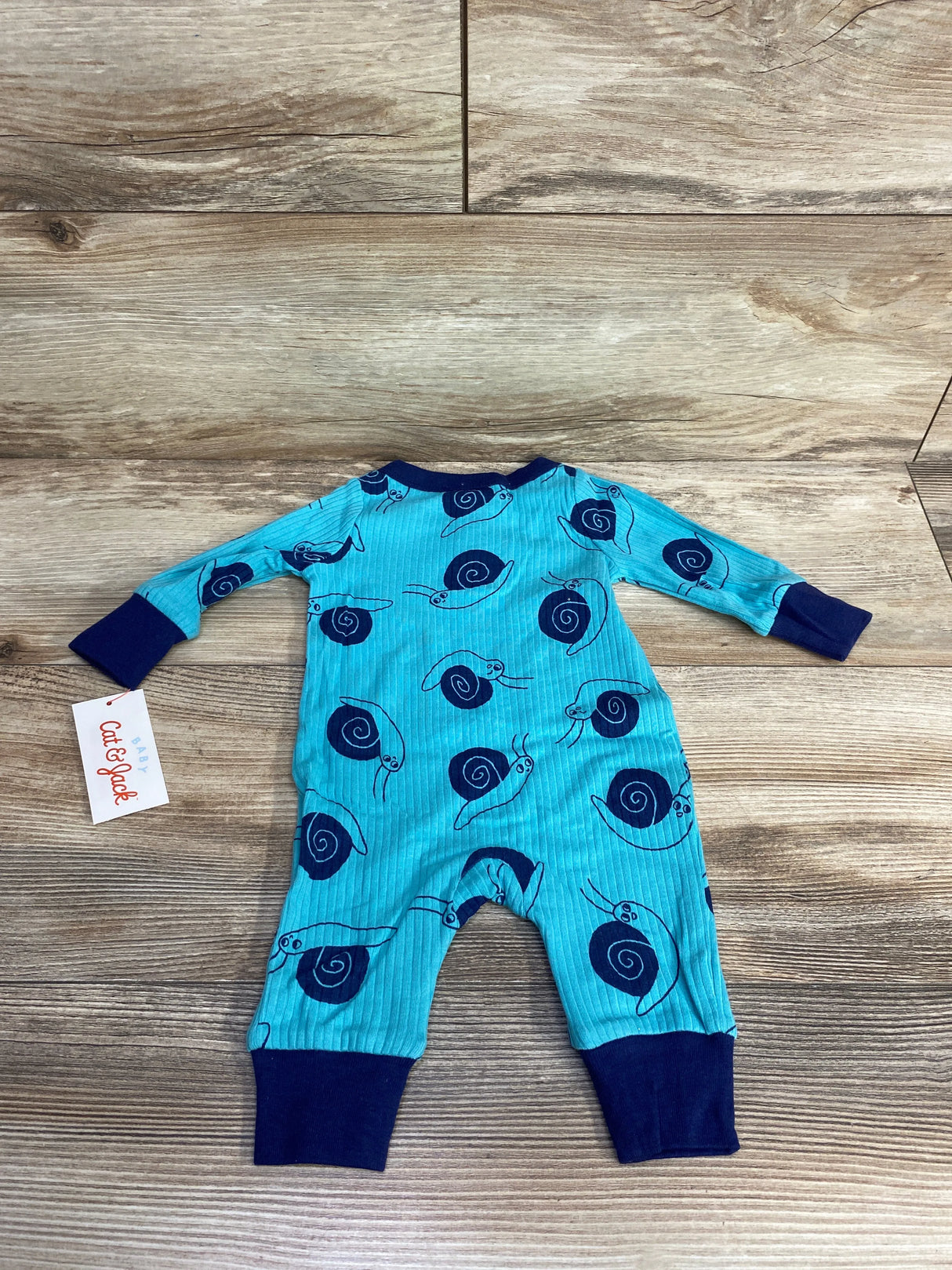 NEW Cat & Jack Snail Ribbed Coverall Blue sz Newborn