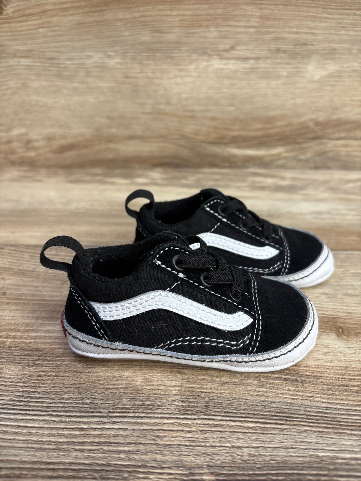 Vans Old Skool 'Black White' Crib Shoes sz 4c