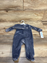 NEW Carter's Striped Velvet Sleeper & Hat Blue sz 3m