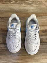 Nike Force 1 Low EasyOn PS 'White Blue Beyond Gum' sz 13c