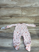 NEW Little Beginnings Quilted Cowgirl Print Sleeper Pink sz 6-9m
