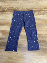 Pekkle Heart Print Leggings Blue sz 18m - Me n Mommy To Be