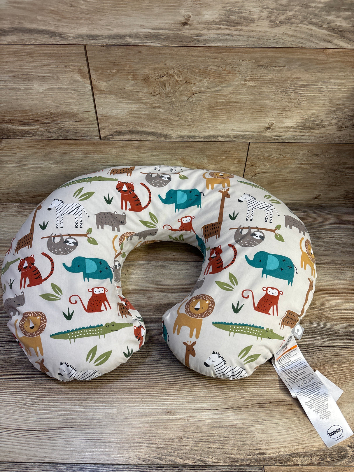 Boppy Nursing Pillow with Jungle Animal Slipcover
