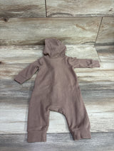 Carter's Waffle Knit Hooded Coverall Brown sz 3m
