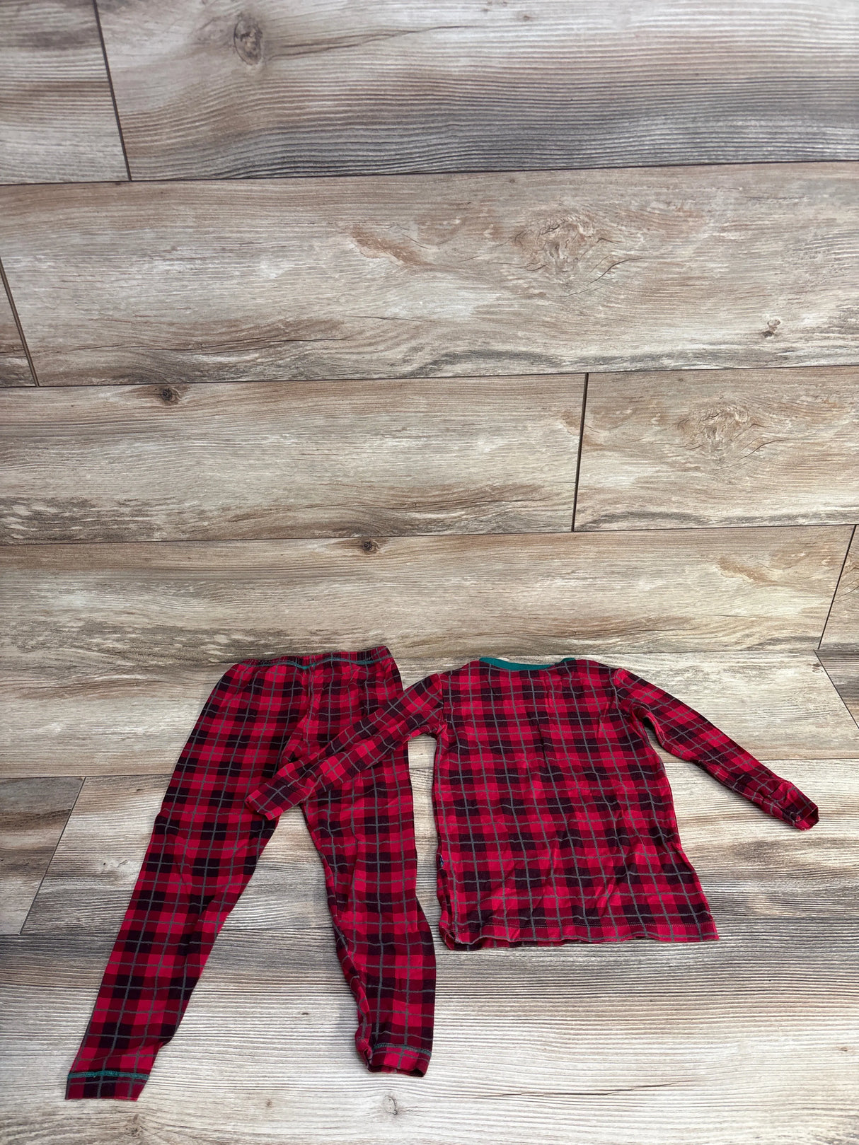KicKee Kids 2pc Plaid Pajama Set Red sz 4T
