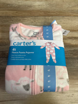 NEW Carter's Sheep Print Blanket Sleeper Pink sz 4T