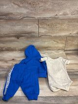 True Religion 3pc Zip-Up Jacket, Joggers, & Bodysuit Set Blue sz 3-6m
