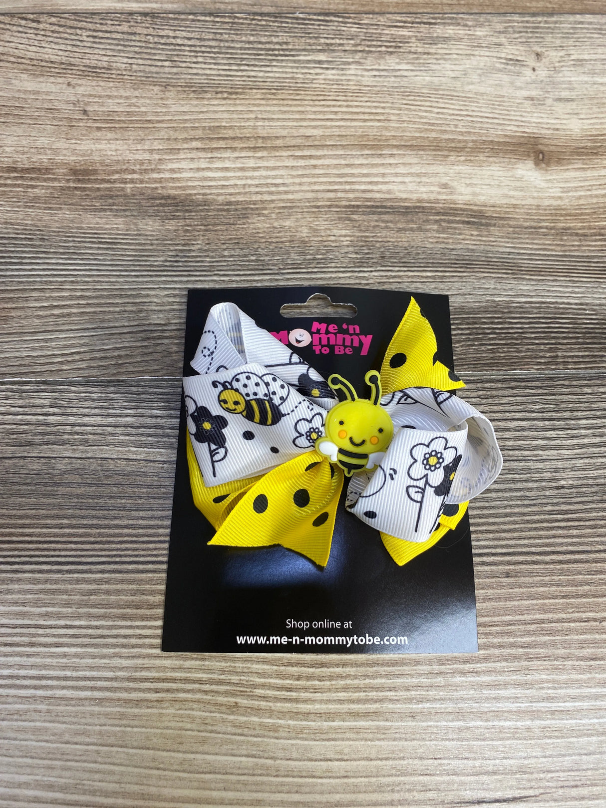 NEW Double Bow w/ Bumble Bee Applique