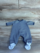 Little Me Sport Ball Striped Sleeper Blue sz Newborn