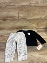 NEW Cat & Jack 2pc Ghost Sweatshirt & Jogger Set Black sz 18m