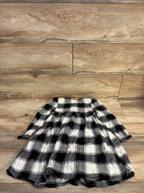 Old Navy Plaid Flannel Dress Black/White sz 5T - Me n Mommy To Be