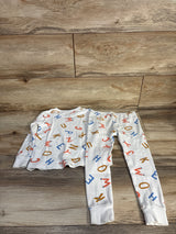 Carter's 2pc Alphabet Pajamas Shirt & Pants White sz 3T