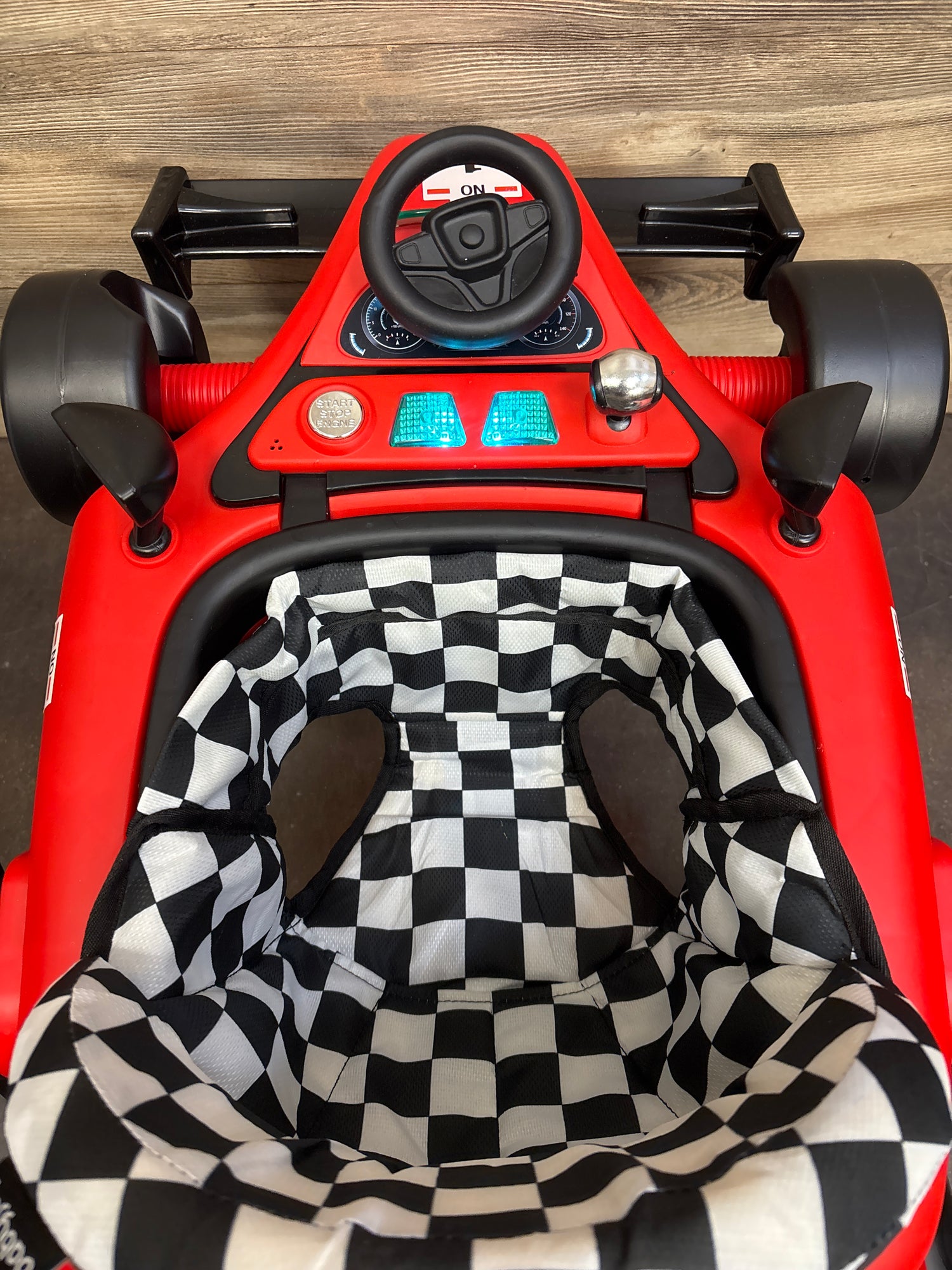 Baby Joy 4-in-1 Foldable Baby Activity Racecar Walker Red