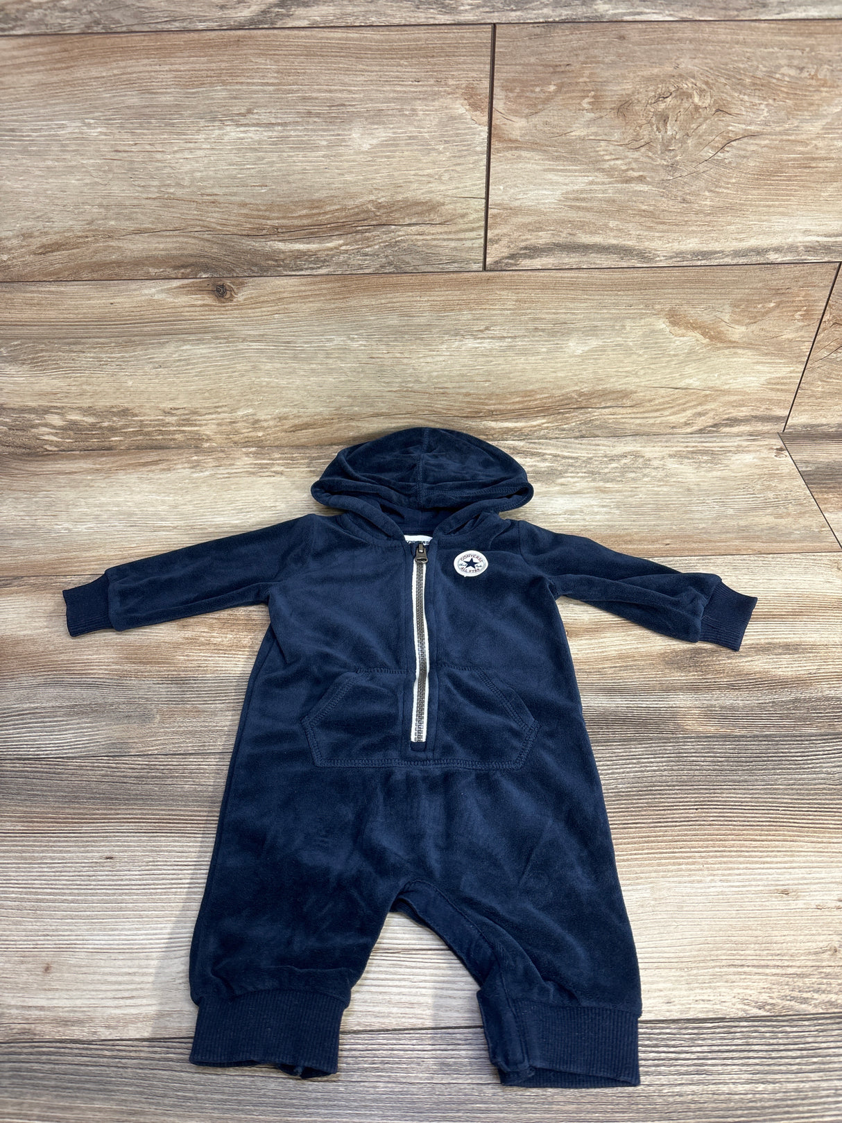 Converse All Star Velour Hooded Coverall Navy sz 3-6m