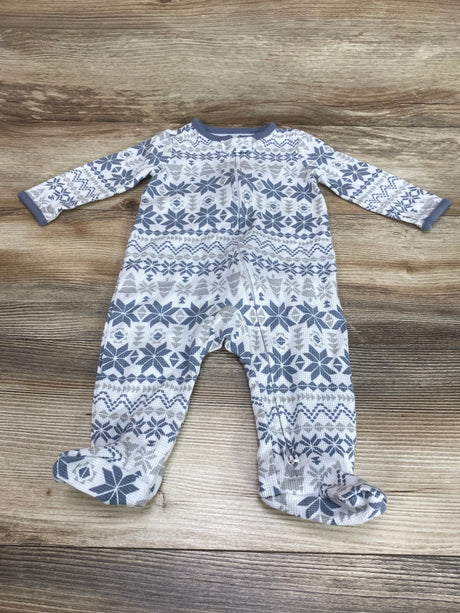 Just One You Snowflake Fair Isle Sleeper White sz 6m - Me n Mommy To Be