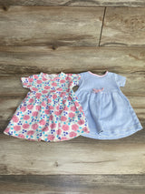 Touched By Nature 2pk Dresses White/Blue sz 18m