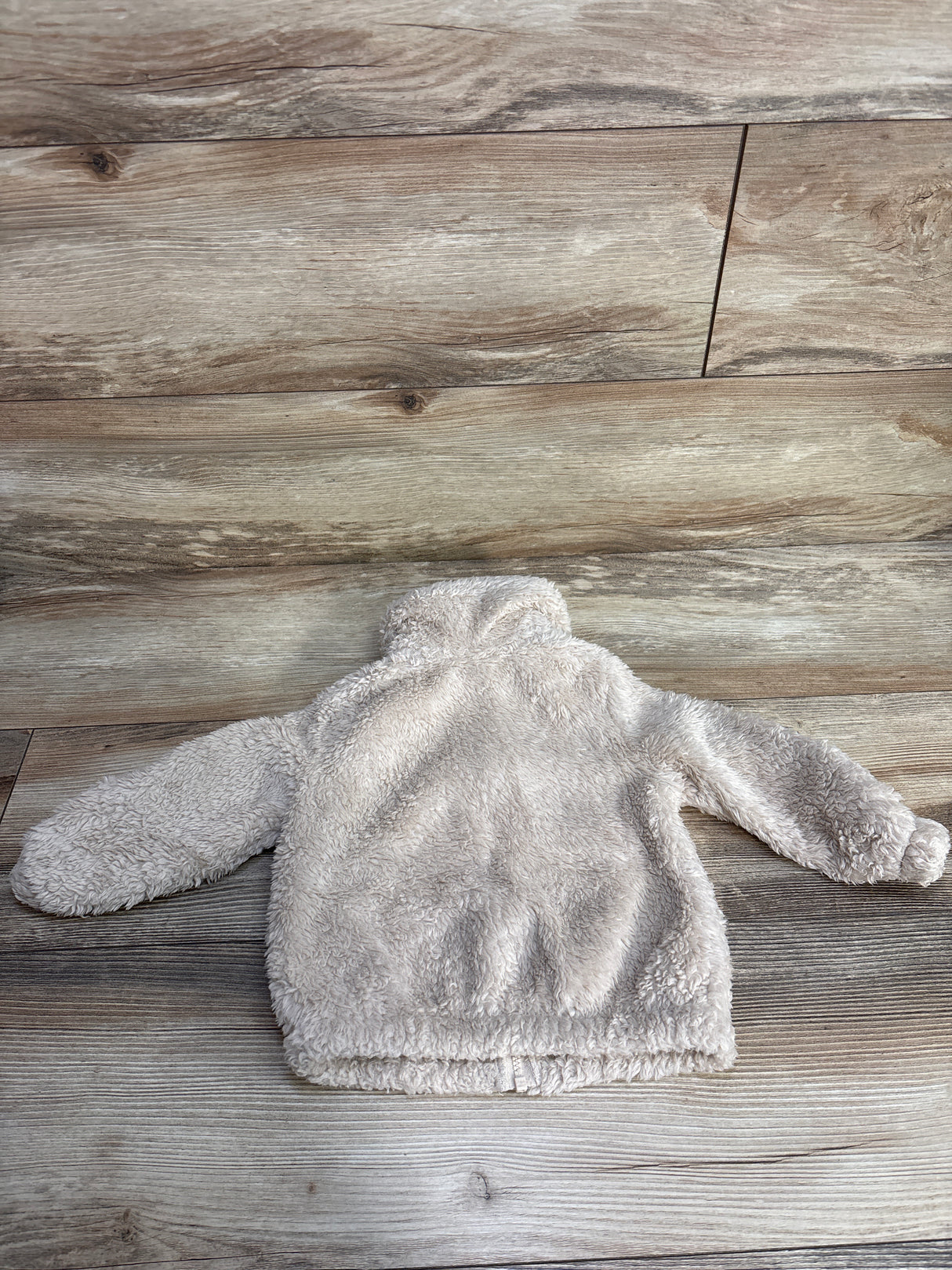 Just One You Fluffy Full Zip Jacket Beige sz 18m