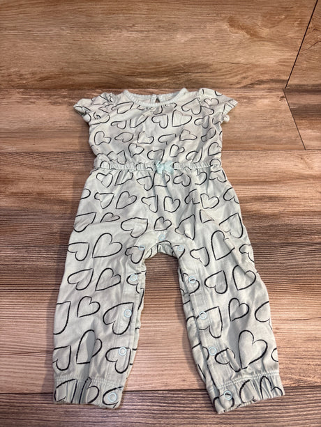 Simple Joys Heart Print Romper Blue sz 12m - Me n Mommy To Be
