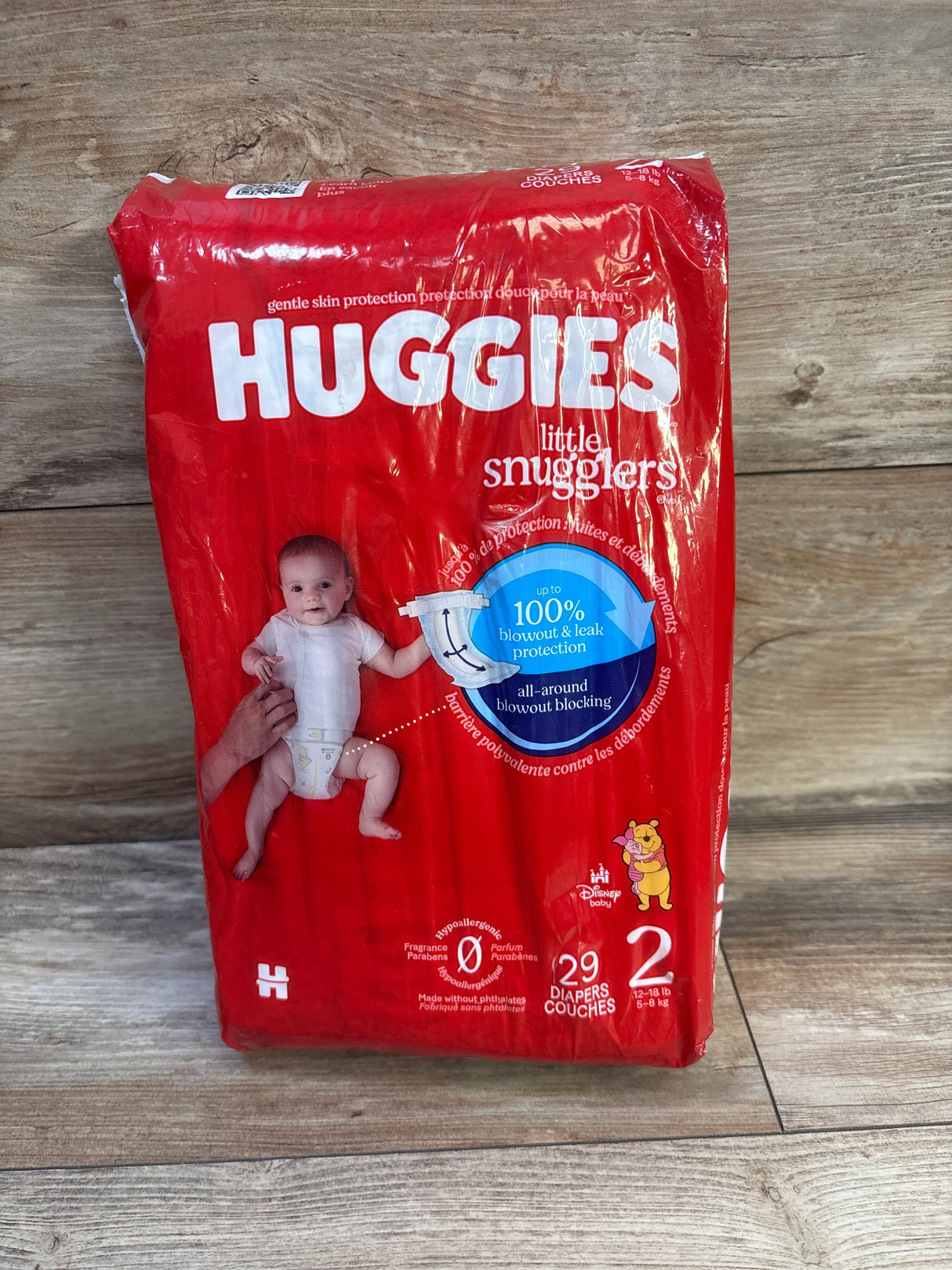NEW Huggies Little Snugglers Baby Diapers 29ct. Size 2