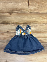 Carter's 2pc Striped Tank Top & Denim Skirtall Set White sz 18m