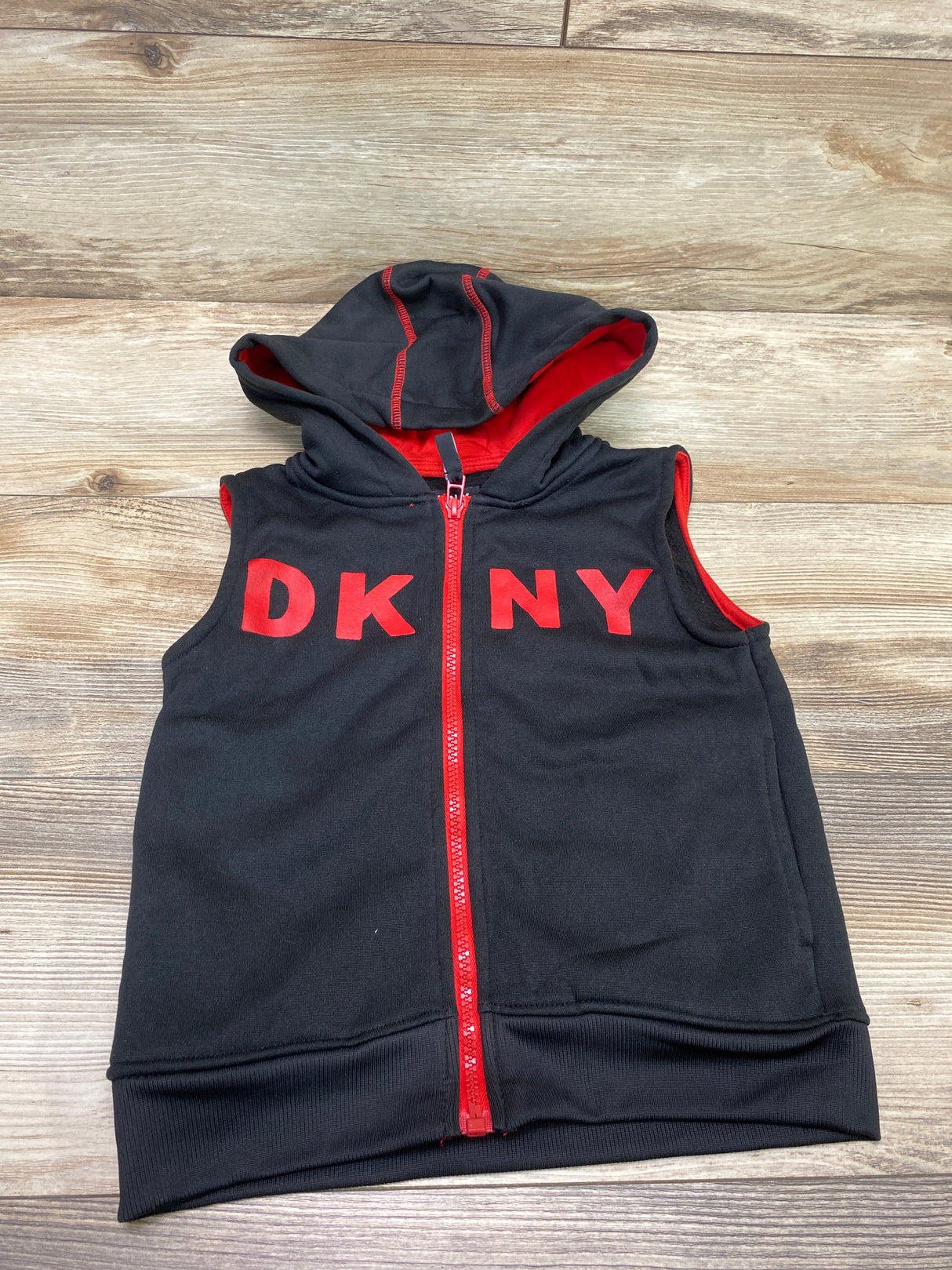 DKNY Hooded Vest Black sz 5T