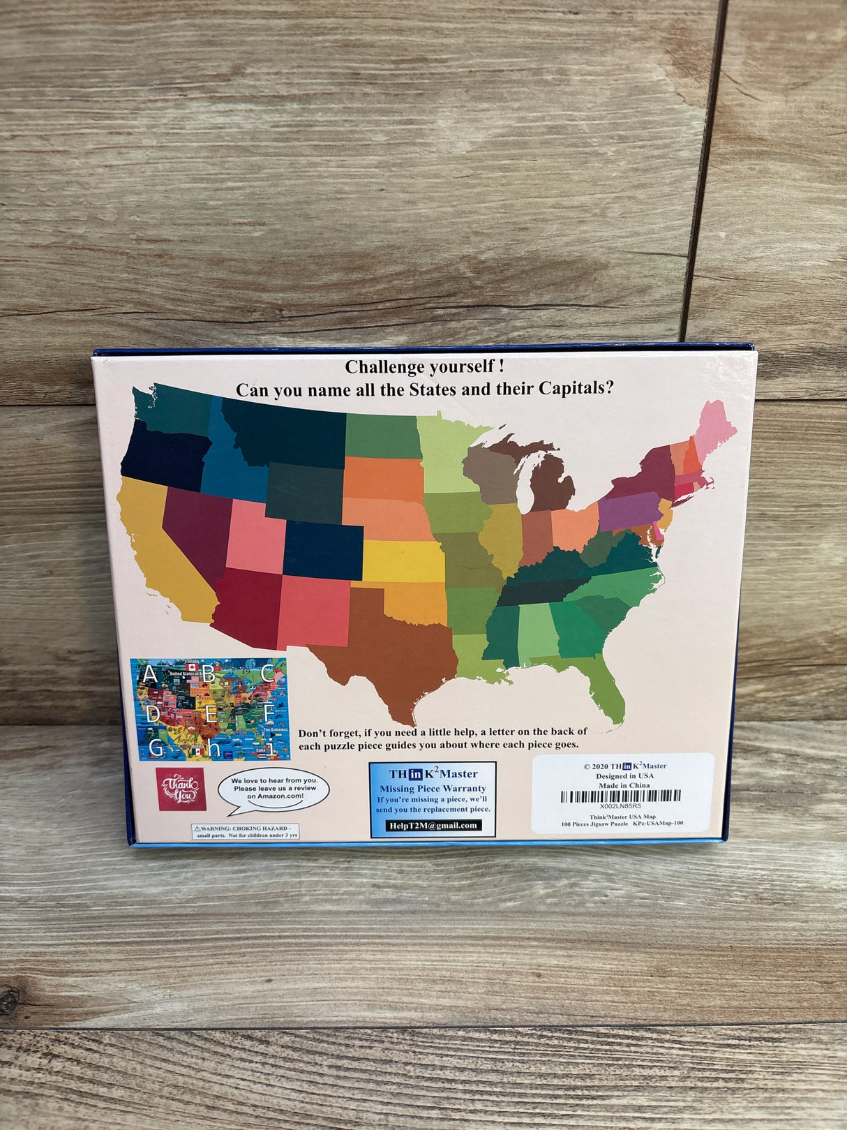 Think2Master United States Map 100pc Jigsaw Puzzle