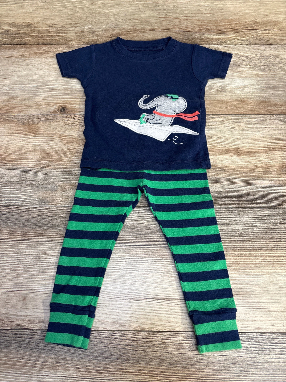 Simple Joys 2pc Elephant Pajama Set Navy sz 12m - Me n Mommy To Be