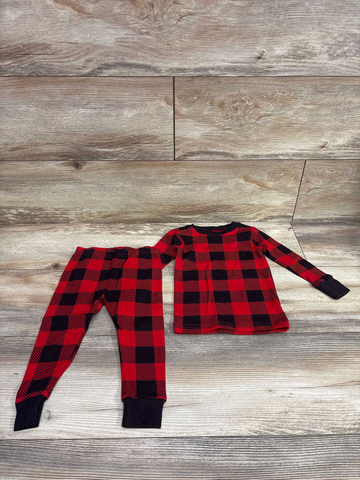 Carter's 2pc Plaid Pajama Set Red sz 18m