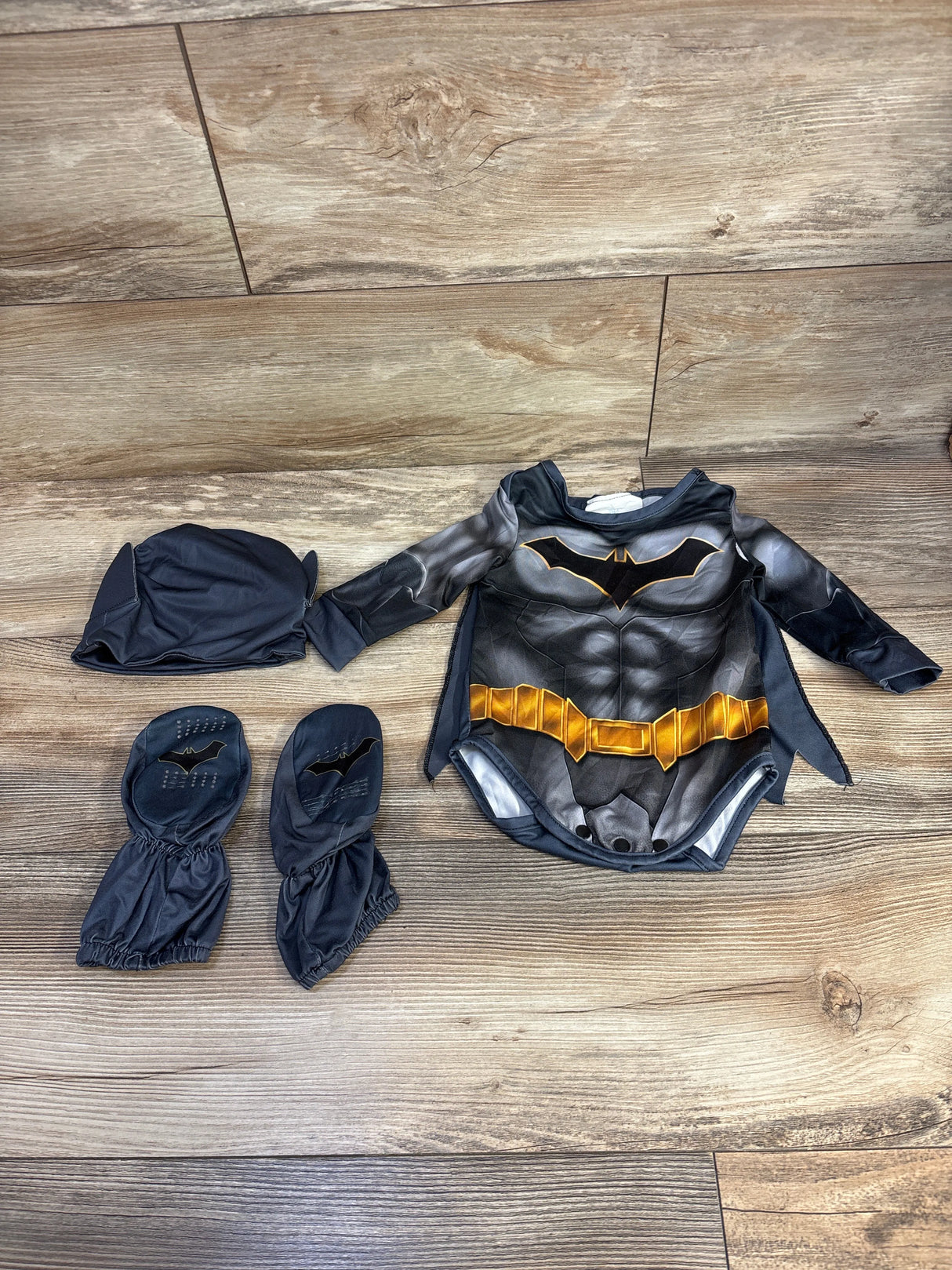 DC Comics Rubi's Batman Costume 4pc Grey sz 6-12m