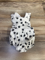 Cat & Jack Ribbed Bubble Romper White sz Newborn