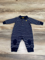 Carter's Striped Polo Coverall Navy sz 3m