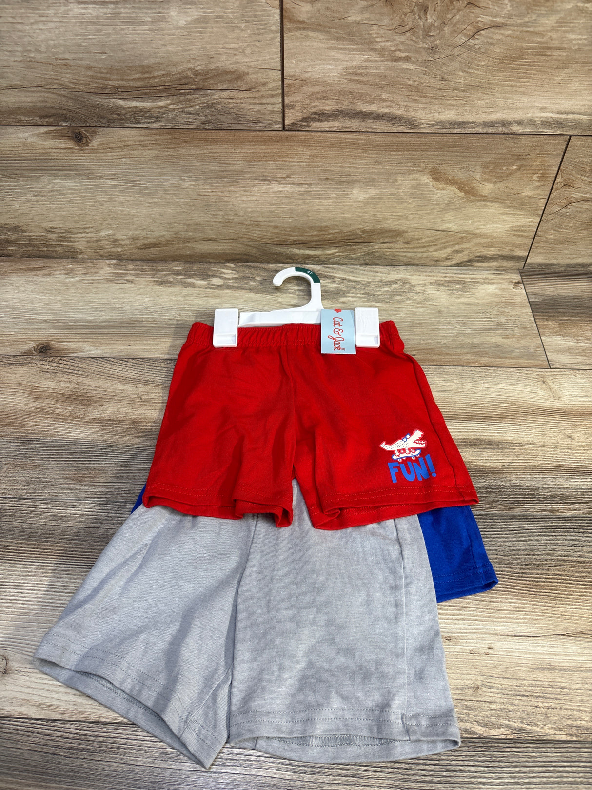 NEW Cat & Jack 3pk Pull-On Shorts Red/Blue sz 4Y