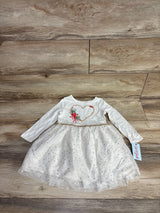 NEW Cat & Jack Lace Tulle Long Sleeve Dress White sz 3T