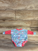 Wickedly Haddies Handmade Long Sleeve Bubble Romper Blue sz 0-3m